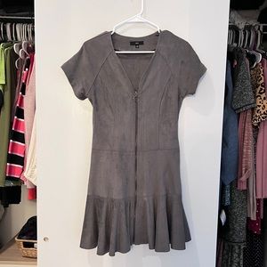 Suede zipper Dress